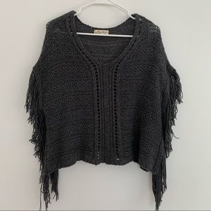 Knit poncho coverup